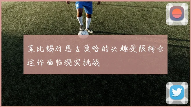 莱比锡对恩古莫哈的兴趣受限转会运作面临现实挑战
